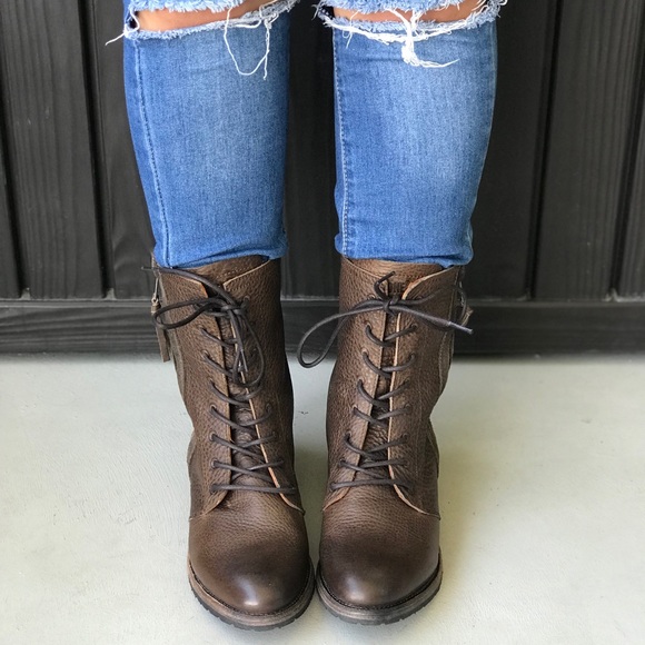 Welt Distress Goodyear Leather LaceUp Combat Boot - Picture 4 of 6